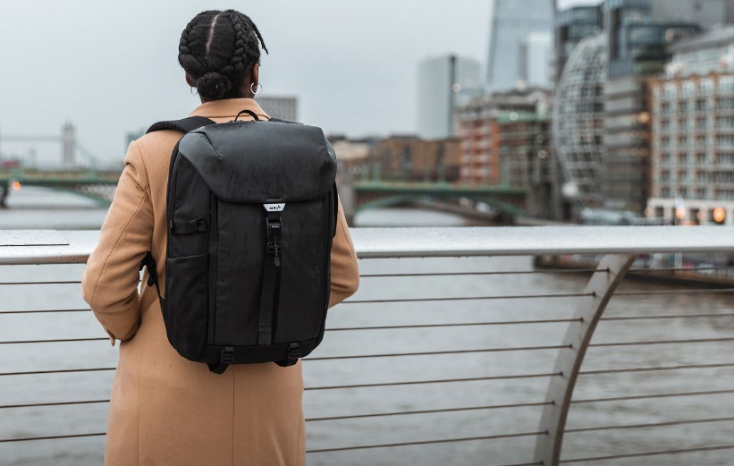 Extreme Commuter Backpack worn on Tower Bridge, London
