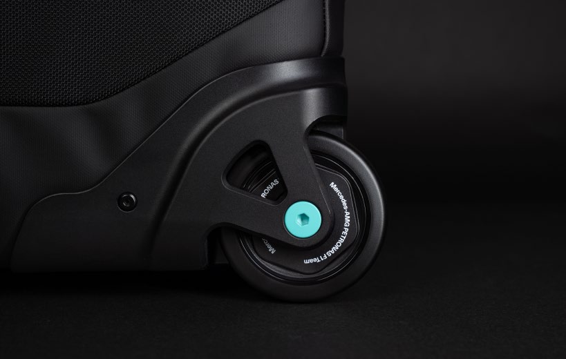 Mercedes-AMG Petronas luggage wheel detail